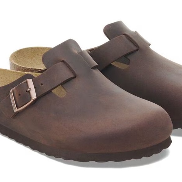 Birkenstock Boston Soft Footbed Clogs Oiled Leather Habana size 43